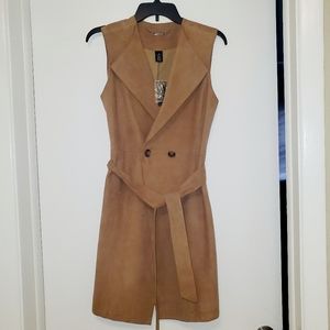 NWT White House Black Market leather dress